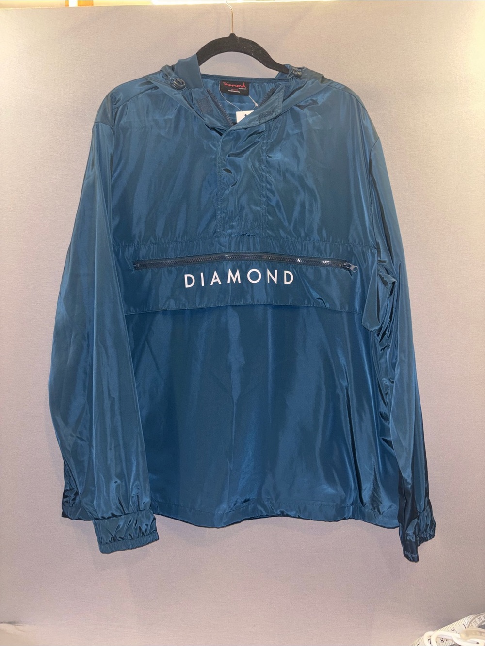 Diamond Supply Co. Teal Windbreaker Anorak size XL